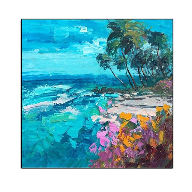 Home & Garden Wall Art | Oil Painting Handmade Hand Painted Wall Art Modern AbstractCoastline Beach Scenery Home Decoration Deco