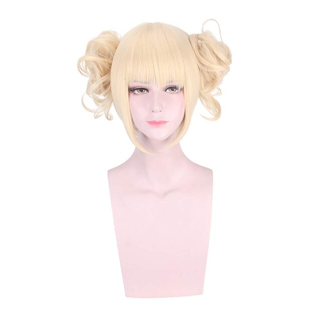 Beauty & Hair Wigs & Hair Pieces | Anime Cosplay Wig for My Hero Academia Himiko Toga Golden Double Flower Bud Head Cap Role Pla