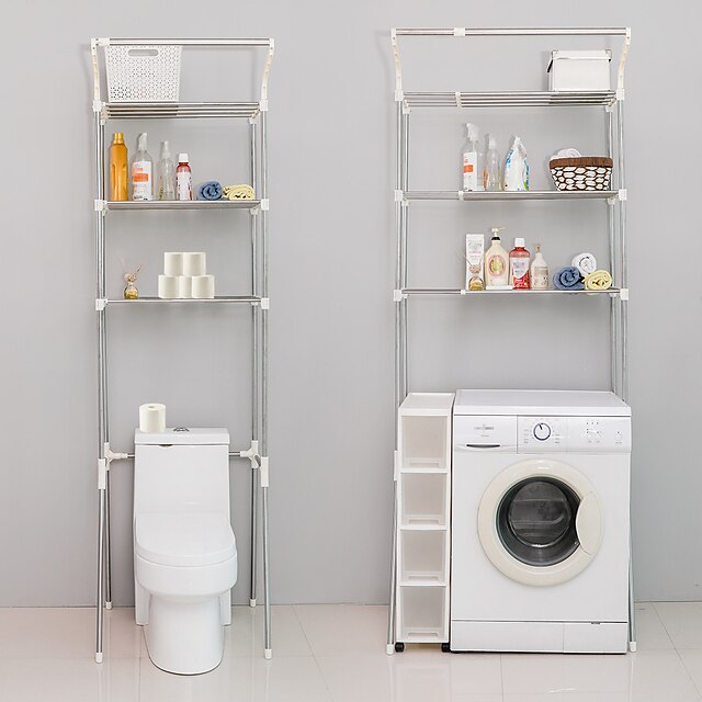 Home & Garden Bath Accessories | Storage Floor Standing / Simple / Removable Ordinary / Modern / Modern Contemporary Stainless S