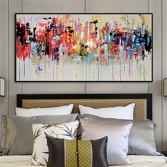 Mintura Handmade Oil Painting On Canvas Wall Art Decoration Modern Abstract Pictures For Home Decor Rolled Frameless Unstretched Painting 10