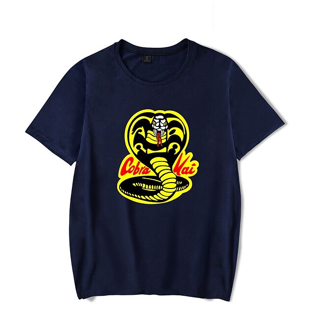 Toys & Hobbies Cosplay & Costumes | Inspired by Cobra Kai Karate Kid T-shirt Anime 100% Polyester Anime Harajuku Graphic Kawaii 