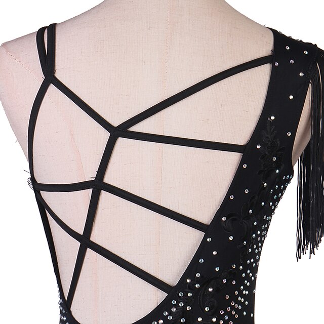 Figure Skating Dress Fringed Tassel Crystals / Rhinestones Women‘s