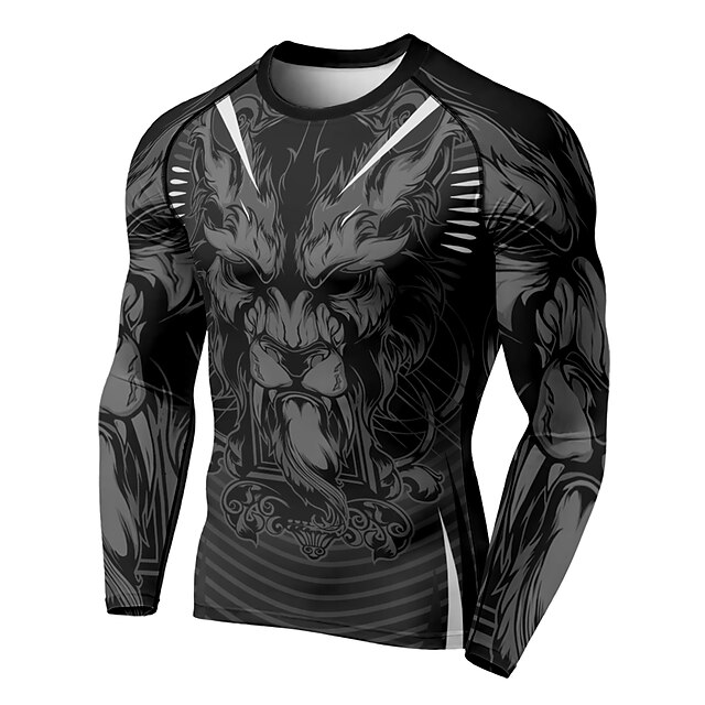 Sports & Outdoors Running, Jogging & Walking | 21Grams® Mens Long Sleeve Compression Shirt Running Shirt Top Athletic Athleisure