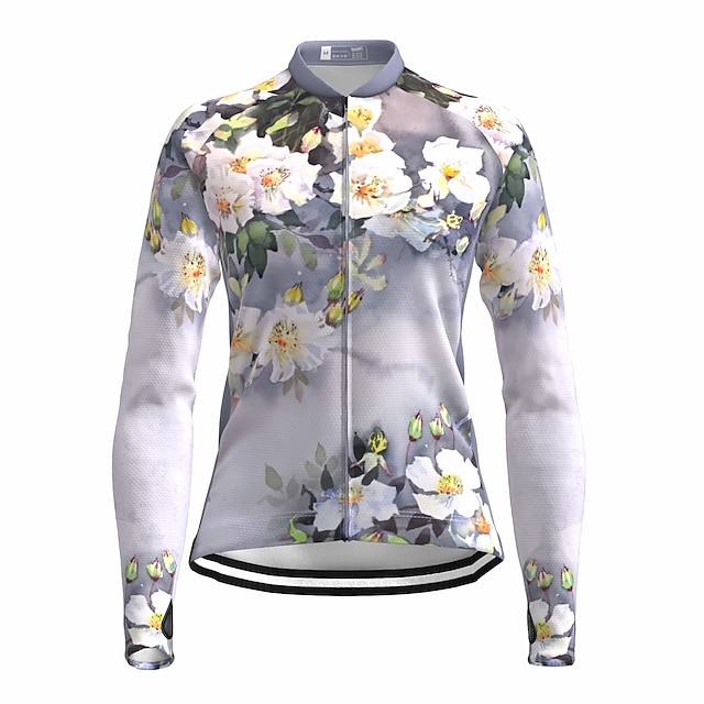 Sports & Outdoors Cycling | 21Grams Womens Long Sleeve Cycling Jersey Bike Top with 3 Rear Pockets Mountain Bike MTB Road Bike C