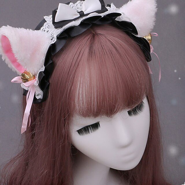 Gothic Lolita Sweet Rabbit Ear Bow Cute Hair Band DIY KC Headwear Woman Headband