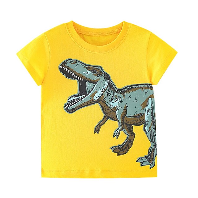Kids Boys' T shirt Short Sleeve Yellow 