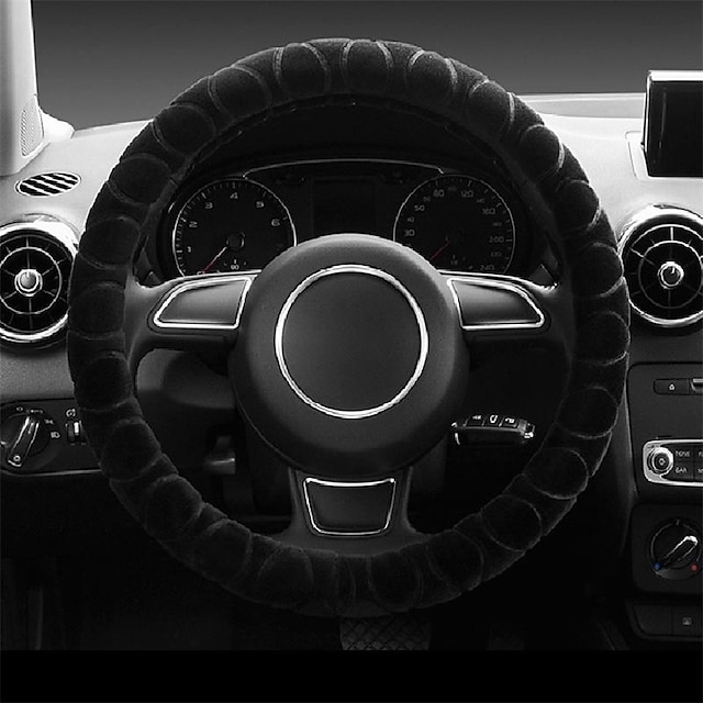 38cm 15" Anti-skid Leather Breathable Car Steering Wheel Cover Four Seasons 