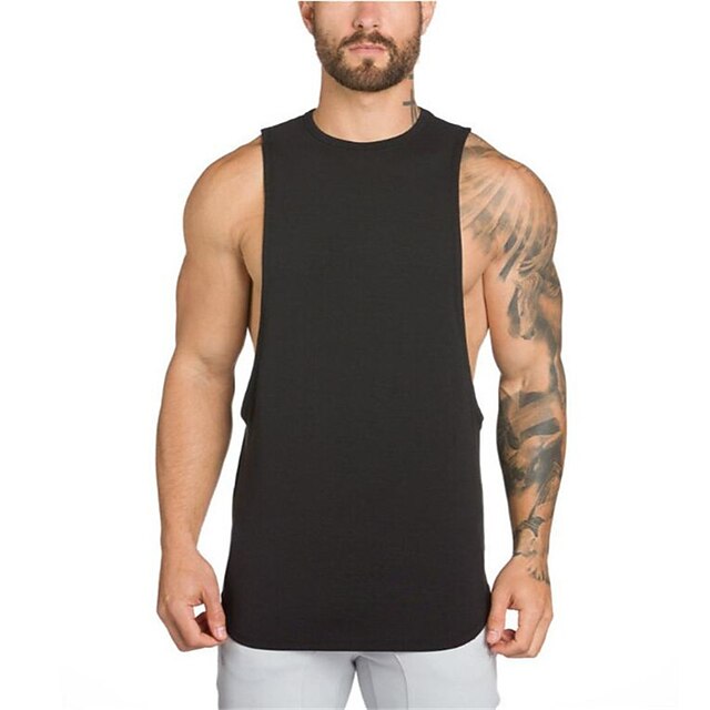 Men's Tank Top Vest Undershirt Solid 