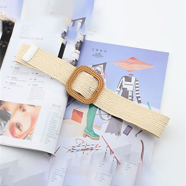 Womens Clothing Womens Accessories | Womens Buckle Dailywear Daily Holiday Outdoor Light Brown Beige Belt Pure Color / Black / W