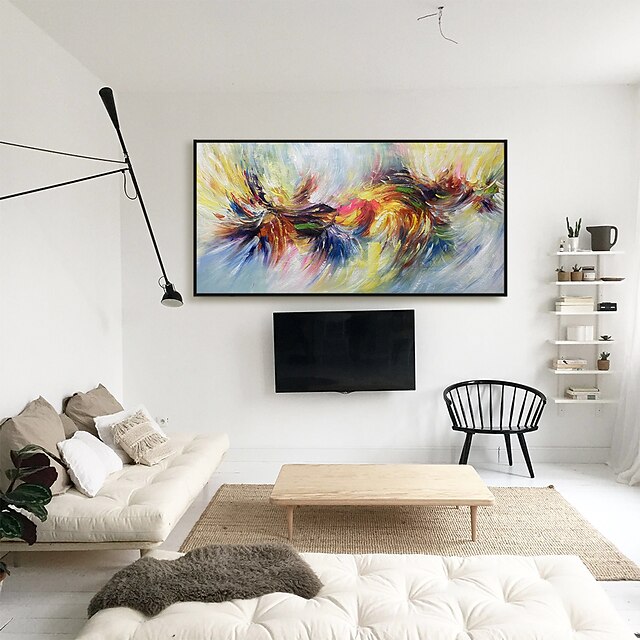 Home & Garden Wall Art | Mintura Handmade Oil Painting On Canvas Wall Art Decoration Modern Abstract Colorful Pictures For Home 