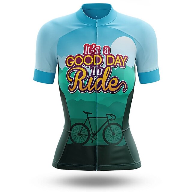 

21Grams Women's Short Sleeve Cycling Jersey Summer Spandex Polyester Green Sky Blue Red Bike Jersey Top Mountain Bike MTB Road Bike Cycling Breathable Quick Dry Moisture Wicking Sports Clothing