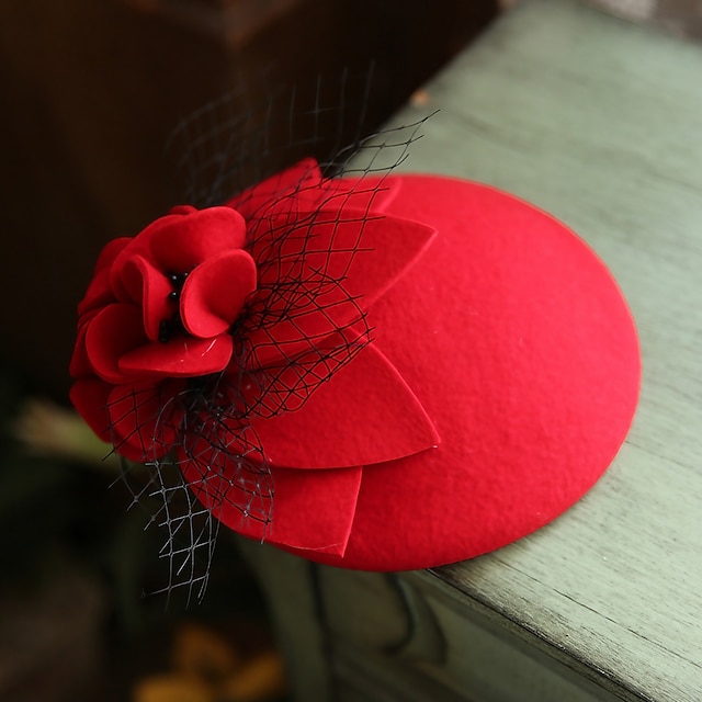  fascynatory kentucky derby kapelusz wełna kapelusz typu Bucket wyścigi konne dzień pań melbourne puchar kwiat elegancki z kwiatowym tiulowy nakrycie głowy nakrycia głowy