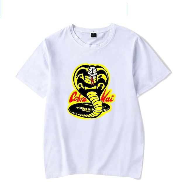 Toys & Hobbies Cosplay & Costumes | Inspired by Cobra Kai Karate Kid T-shirt Anime 100% Polyester Anime Harajuku Graphic Kawaii 