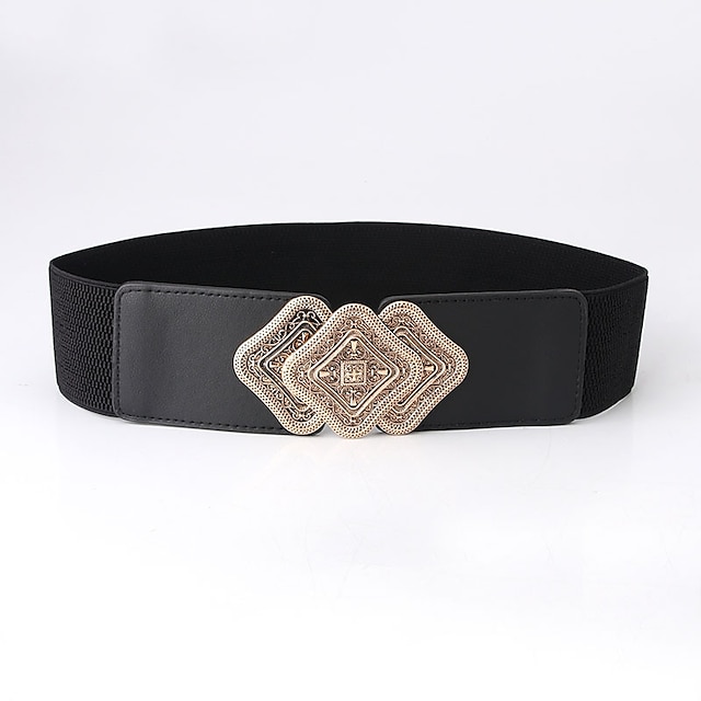  Women's Belt PU White Black Camel Red Wide Belt Outdoor Dailywear Daily Holiday Pure Color / Spring / Summer / Fall / Winter