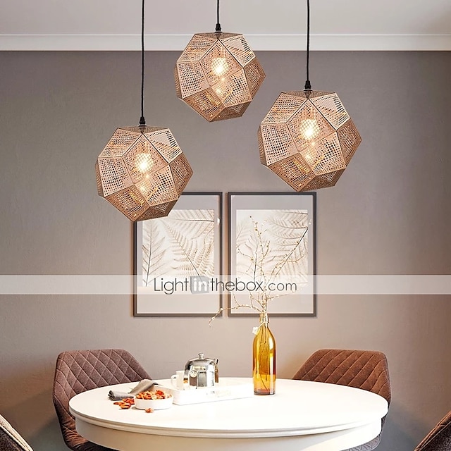 Lights & Lighting Pendant Lights | 1-Light 25 cm Pendant Light Metal Electroplated Traditional / Classic 110-120V / 220-240V - Y