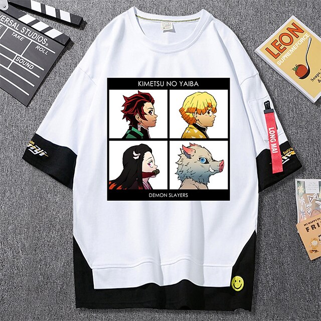 Toys & Hobbies Cosplay & Costumes | Inspired by Demon Slayer: Kimetsu no Yaiba Kamado Nezuko Kamado Tanjirou T-shirt Anime Poly 