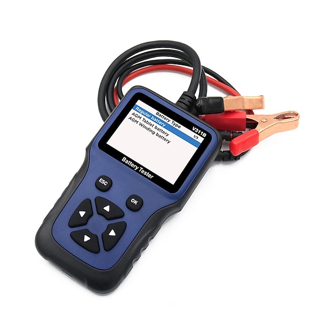  OTOLAMPARA V311B 12V Car Battery Tester Charger Analyzer 2000CCA Cranking Charging Circut Load Tester OBD 12 Volts Battery Test Tool