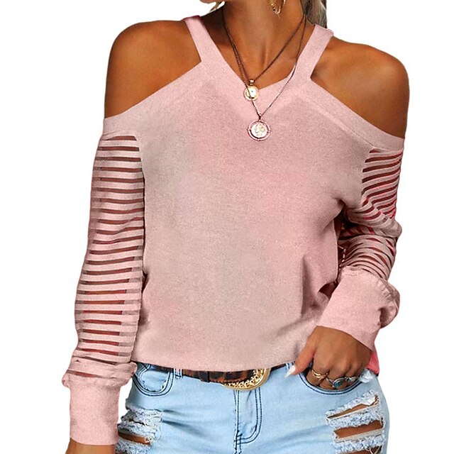 

Women's Sweater Hollow Out Solid Color Stylish Long Sleeve Sweater Cardigans V Neck Spring Summer White Black Pink
