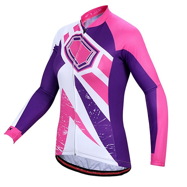 

21Grams Women's Long Sleeve Cycling Jersey Spandex Green Pink Bike Top Mountain Bike MTB Road Bike Cycling Quick Dry Moisture Wicking Sports Clothing Apparel / Stretchy / Athleisure