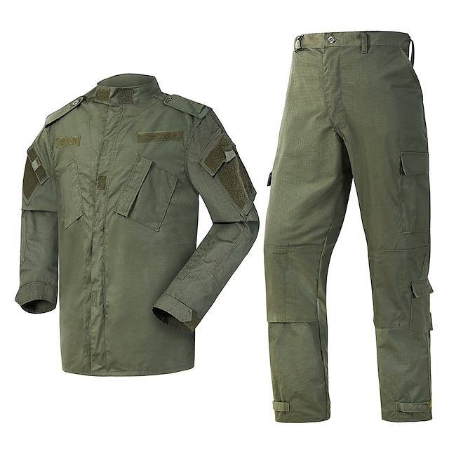 Men's BDU Army Suit Set Tactical Combat Uniform Shirt and Pants Velcro ...