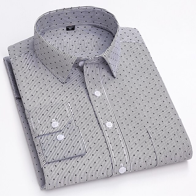 Mens Clothing Mens Shirts | Mens Shirt Other Prints Striped Plaid Classic Collar Wedding Casual collared shirts Long Sleeve Tops