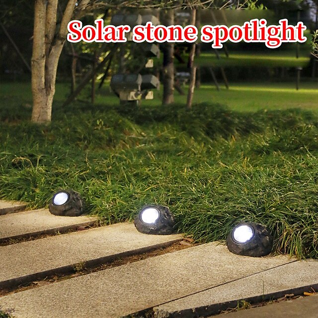 Outdoor Solar Pathway Spot Lights Rock Garden Light Waterproof for ...