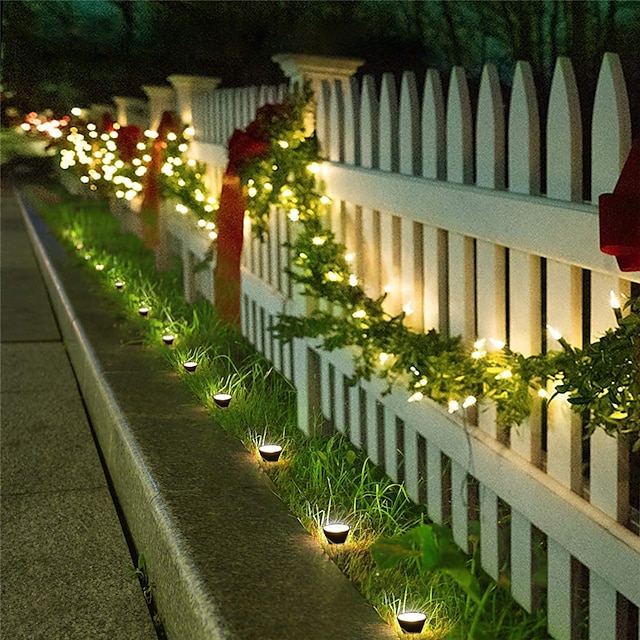  Luzes de gramado de energia solar ao ar livre luz de chama led branco quente lâmpada de espiga para jardim jardim paisagem gramado iluminação de estrada
