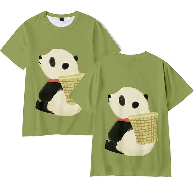 Toys & Hobbies Cosplay & Costumes | Inspired by Panda Bing Dwen Dwen T-shirt Anime 100% Polyester Anime Harajuku Graphic Kawaii 