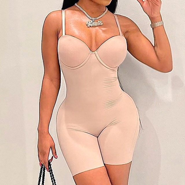 

Women's Bodysuit Solid Color Strap Casual Casual Daily Regular Fit Sleeveless Green White Black S M L Summer