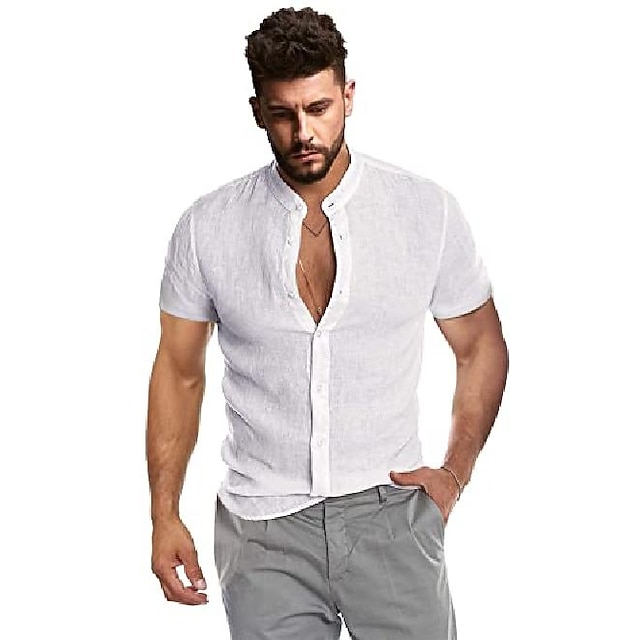 Short Sleeve Blouse Top Shirt White 