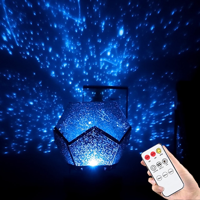  galaxie étoiles projecteur ciel étoilé 3 couleurs led veilleuse télécommande rotation lampe enfants chambre décoration de la maison pour les enfants cadeau usb facturable bricolage veilleuse