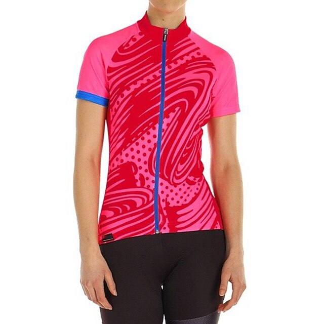 

21Grams Women's Short Sleeve Cycling Jersey Summer Spandex Black Red Polka Dot Bike Top Mountain Bike MTB Road Bike Cycling Quick Dry Moisture Wicking Sports Clothing Apparel / Stretchy / Athleisure