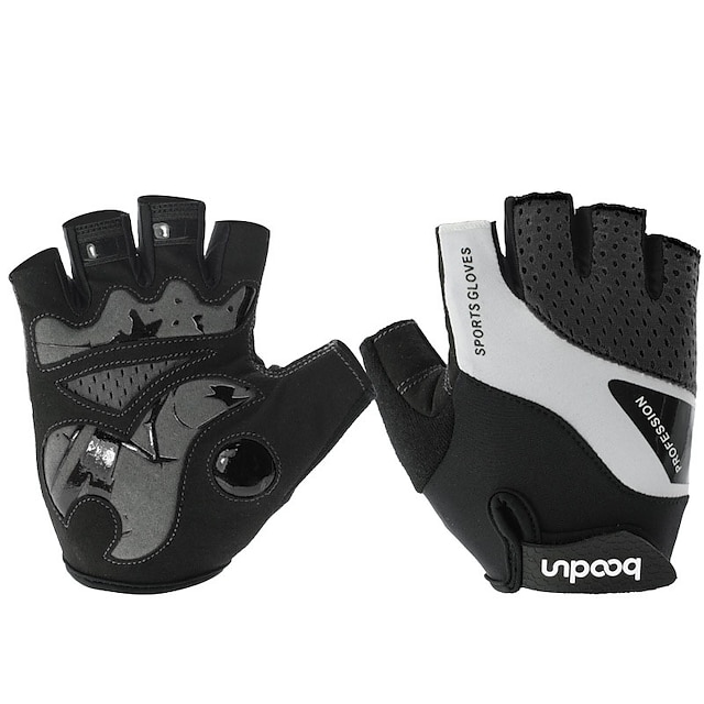 

BOODUN Bike Gloves / Cycling Gloves Breathable Quick Dry Wearable Skidproof Fingerless Gloves Sports Gloves Lycra Green Black Grey for Adults' Outdoor Exercise Cycling / Bike