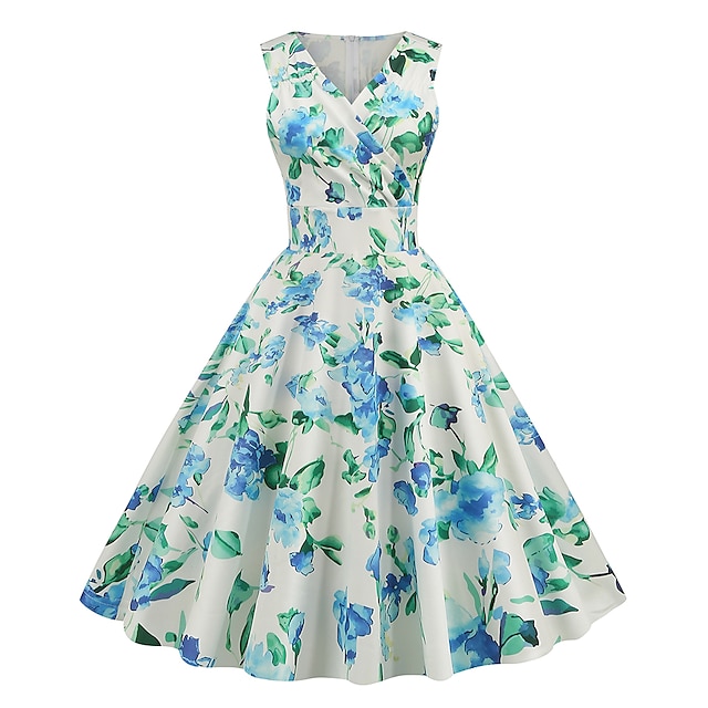 1950s Floral Cocktail Dress Vintage Dress Dress Party Costume JSK ...