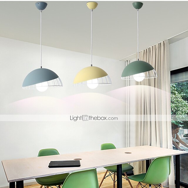 Lights & Lighting Pendant Lights | 15 cm Single Design Pendant Light Metal Novelty Painted Finishes Modern 220-240V - EE93083