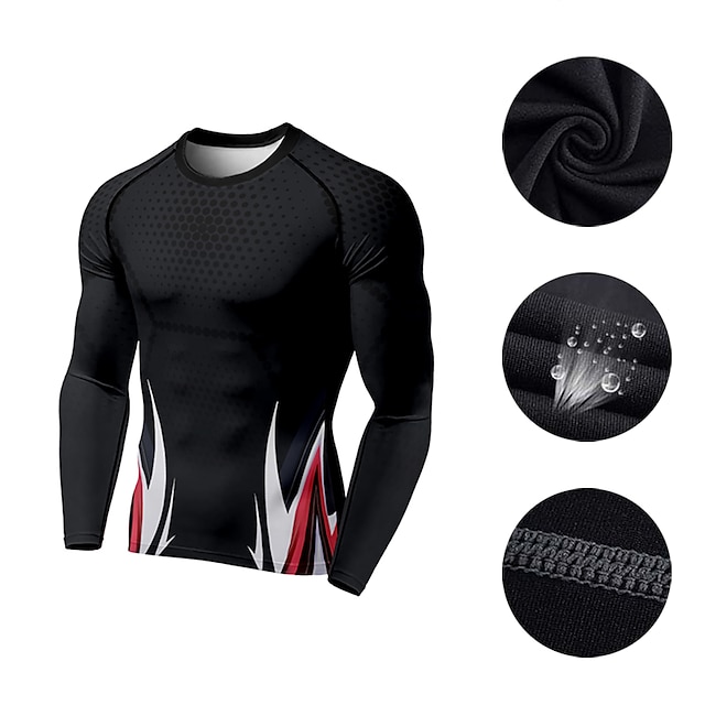 Sports & Outdoors Running, Jogging & Walking | 21Grams® Mens 2 Piece Activewear Set Compression Suit Athletic Athleisure 2pcs Wi