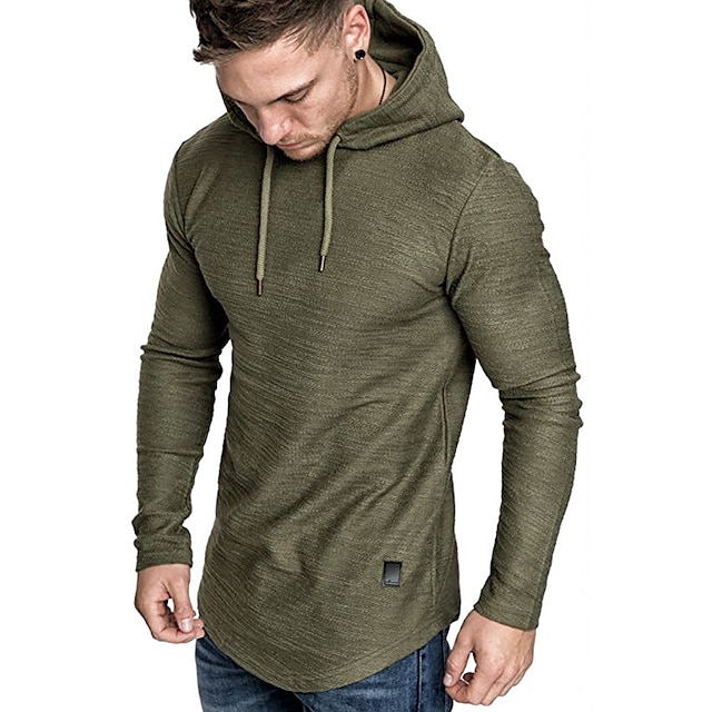 Mens Clothing Mens Hoodies & Sweatshirts | cross-border 2020 new fashion leather stitching mens slub cotton long-sleeved t-shirt