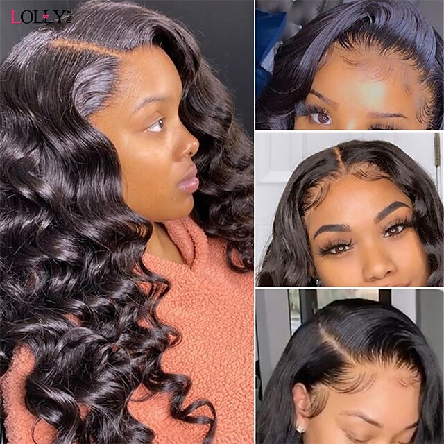

150%/180% 360 Lace Human Hair Wig Loose Wave Wig Front Lace Transparent Brazilian For Black Women Remy Pre Plucked Human Hair Wig