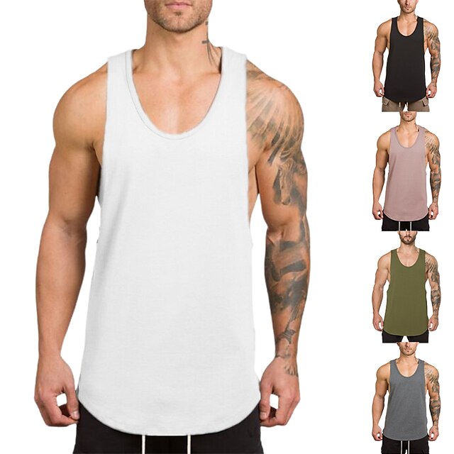 Sports & Outdoors Running, Jogging & Walking | Mens Sleeveless Running Tank Top Tee Tshirt Top Athletic Summer Cotton Breathable