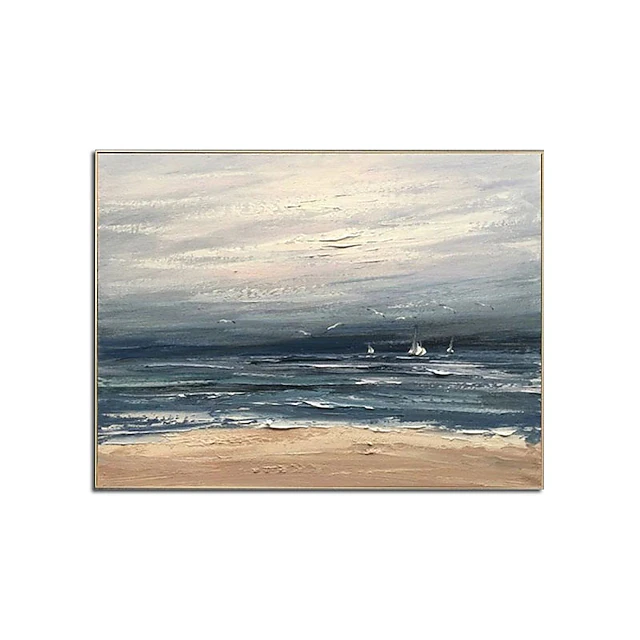 Oil Painting Handmade Hand Painted Wall Art Modern Abstract Beach Seascape Home Decoration Decor Rolled Canvas No Frame Unstretched 6