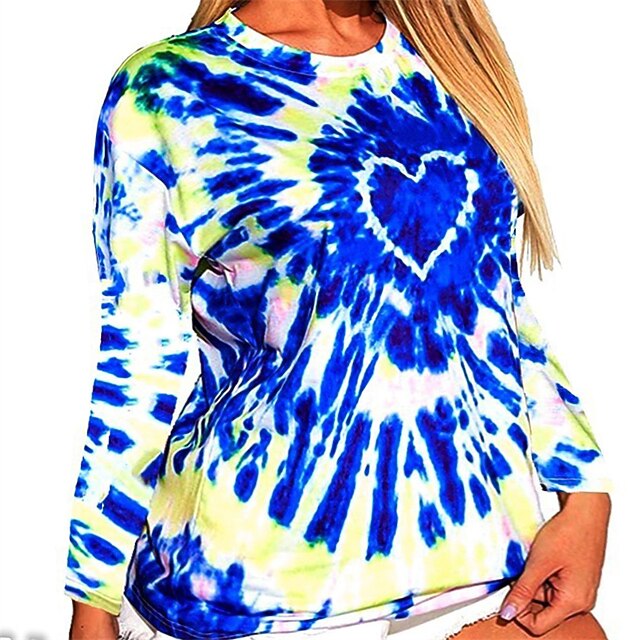 shirt Heart Tie Dye Print 