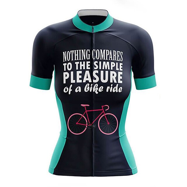 

21Grams Women's Short Sleeve Cycling Jersey Summer Spandex Black Color Block Bike Top Mountain Bike MTB Road Bike Cycling Quick Dry Moisture Wicking Sports Clothing Apparel / Stretchy / Athleisure