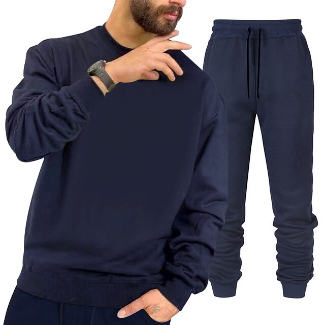 Sports & Outdoors Running, Jogging & Walking | Mens 2 Piece Quarter Zip Tracksuit Sweatsuit Casual Athleisure Winter Long Sleeve