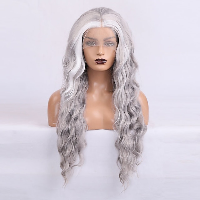 Beauty & Hair Wigs & Hair Pieces | Synthetic Lace Wig Water Wave Style 16-26 inch Mixed Color Middle Part 13*2.5 lace front Wig 