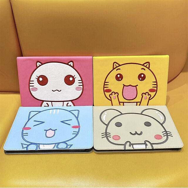  Tablet Case Cover For Apple iPad 10.2'' 9th 8th 7th iPad Air 5th 4th iPad Pro 12.9'' Portable Dustproof Shockproof Cartoon PU Leather