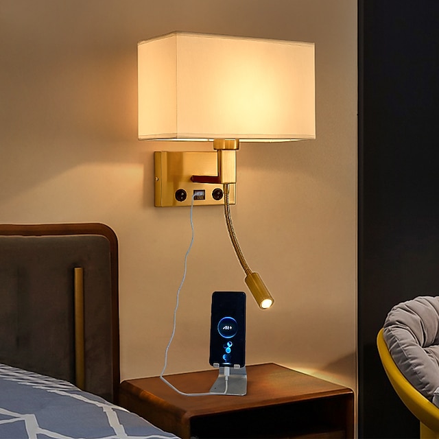  مصباح جداري داخلي حديث على الطراز الاسكندنافي لغرفة النوم وغرفة الطعام مصباح جداري LED معدني 85-265 فولت 5 واط
