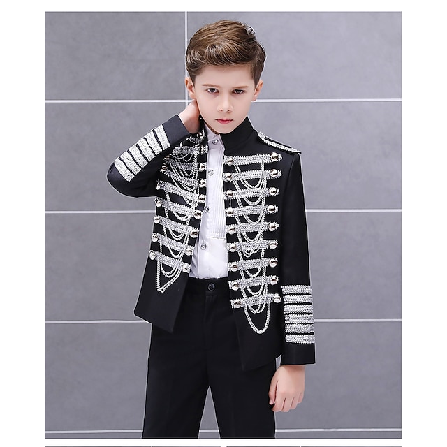 Veste De Smoking Prince Enfant – Manches Longues – Costume Queue-de-Pie – Cosplay, Soirée, Carnaval – De 3 à 14 Ans
