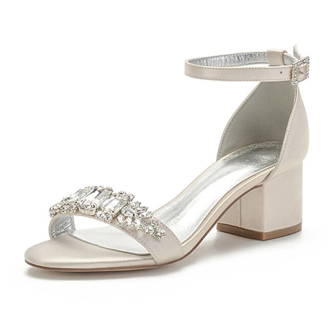Women's Wedding Shoes Bling Bling Sparkling Shoes Ankle Strap Sandals ...