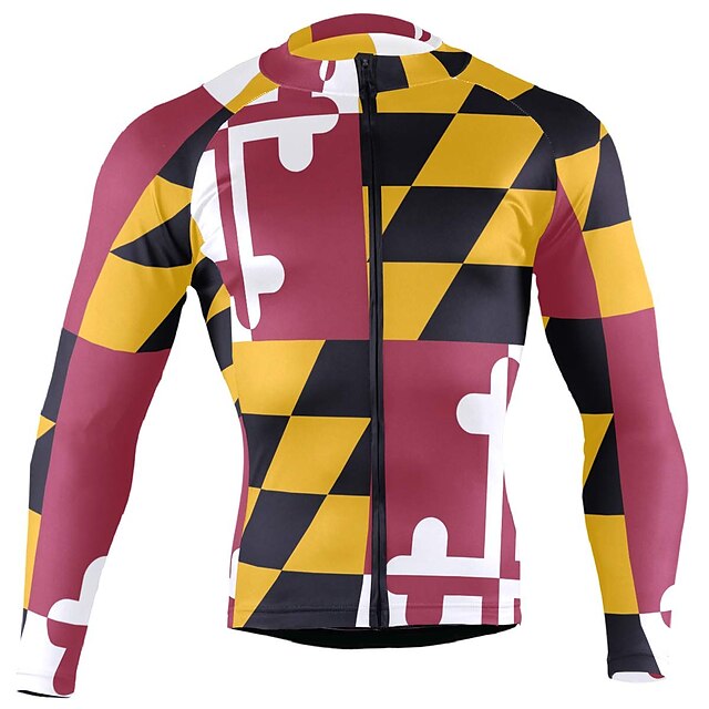 Sports & Outdoors Cycling | 21Grams Mens Long Sleeve Cycling Jersey Bike Top with 3 Rear Pockets Mountain Bike MTB Road Bike Cyc