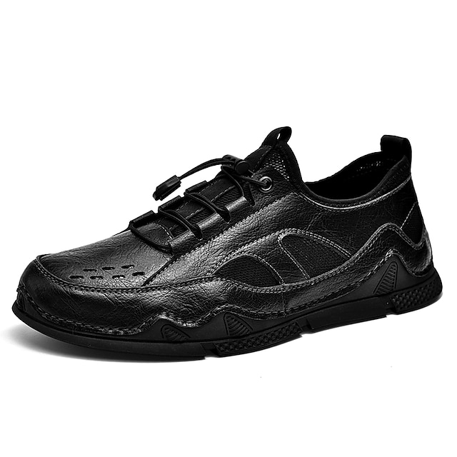 

Men's Oxfords Casual Outdoor Microfiber Black Gray Khaki Fall Spring